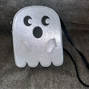 Ghost Shaped Silver Crossbody Bag